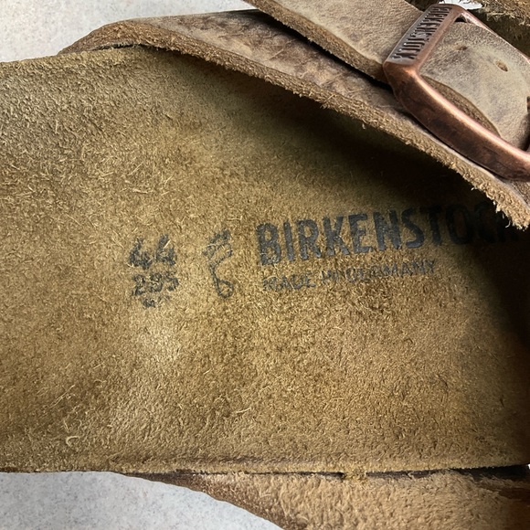 Birkenstock Lugano Camberra Old Tobacco Oiled Leather Sandal 44 11-11.5  Brown